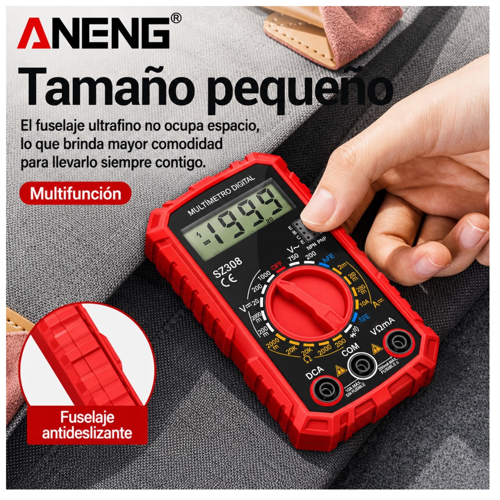 MULTIMETRO ANENG SZ308 FUNCIONES ADICIONALES - 5