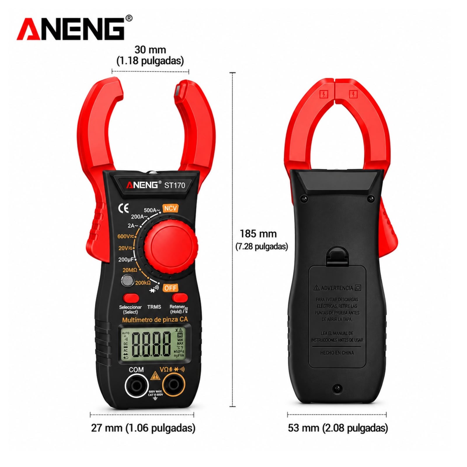 MULTIMETRO ANENG ST170 Y DETECTOR DE VOLTAJE - 4