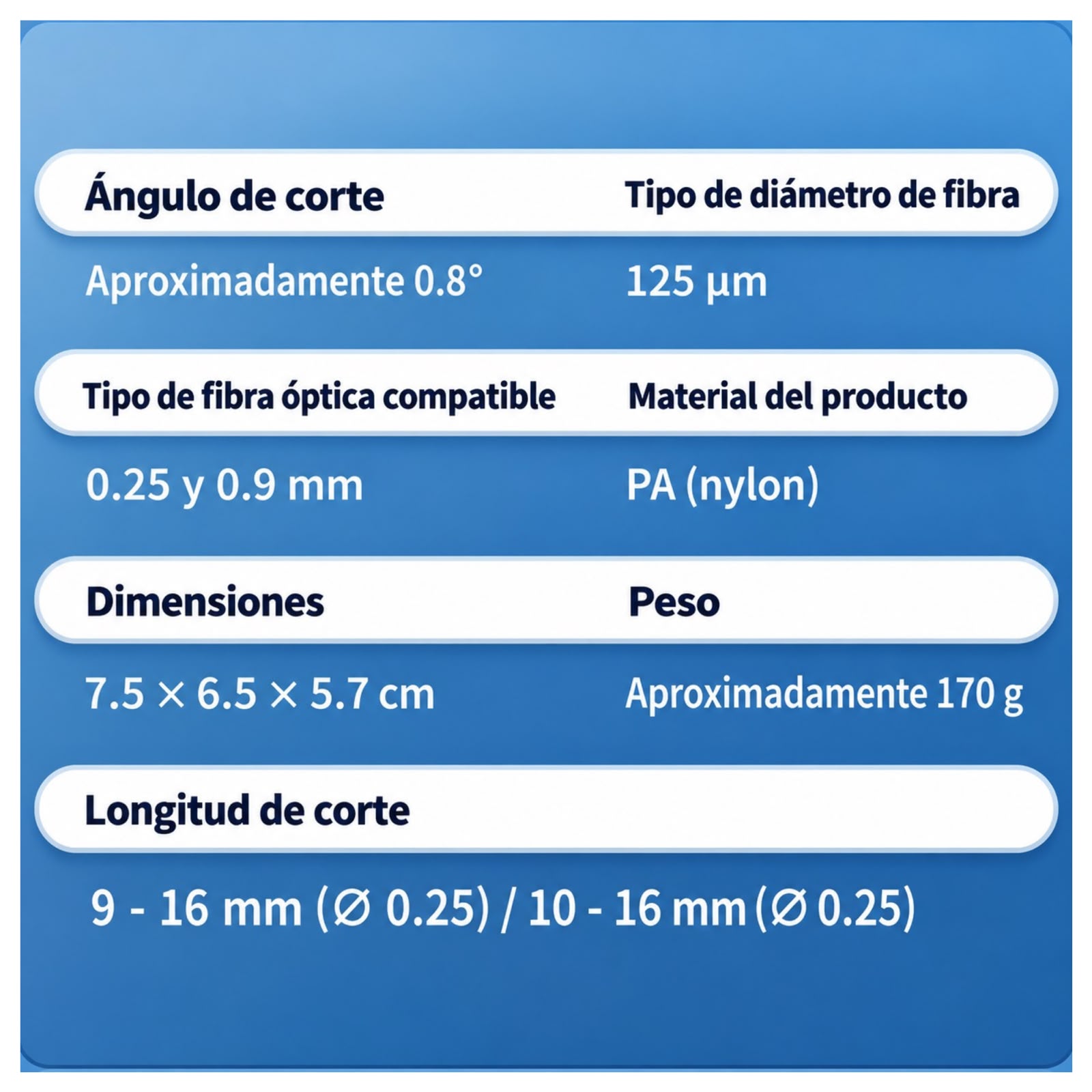 CORTADOR DE FIBRA ÓPTICA AUA-6C DE ALTA PRECISIÓN - 6