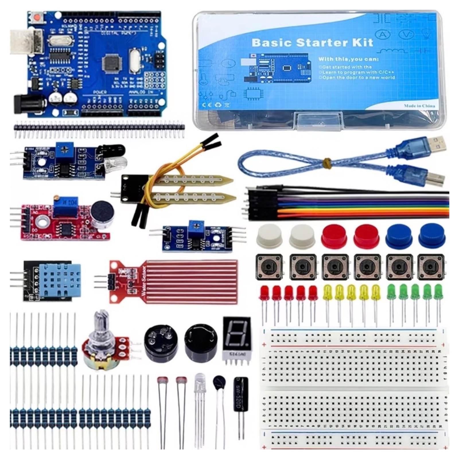 KIT ELECTRÓNICA CON ARDUINO UNO R3 CH340 MOD3 - 1