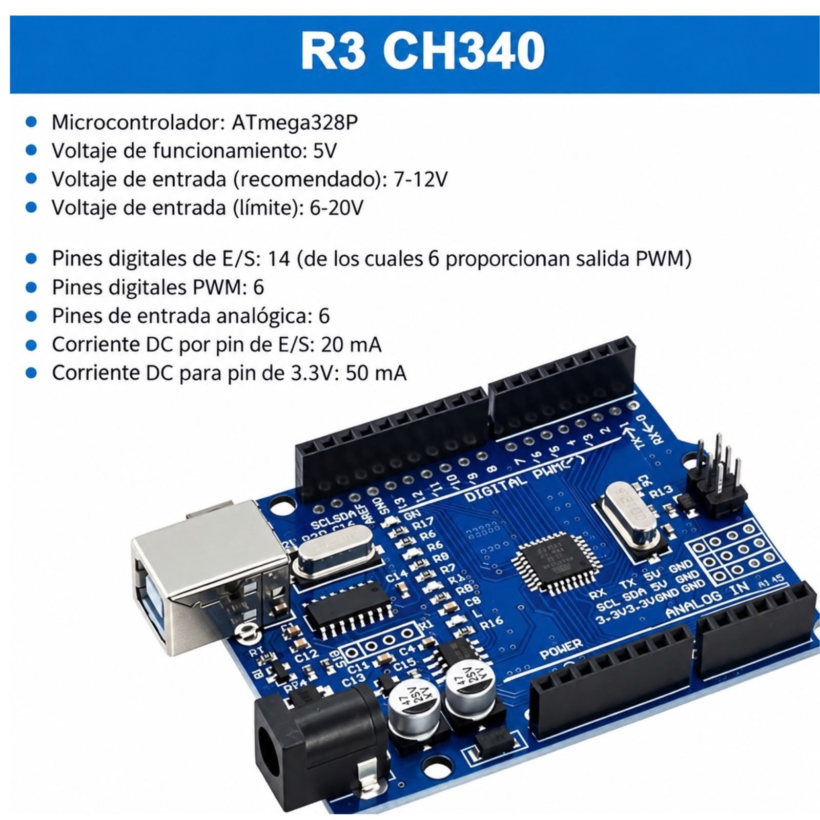 KIT ELECTRÓNICA CON ARDUINO UNO R3 CH340 MOD3 - 2