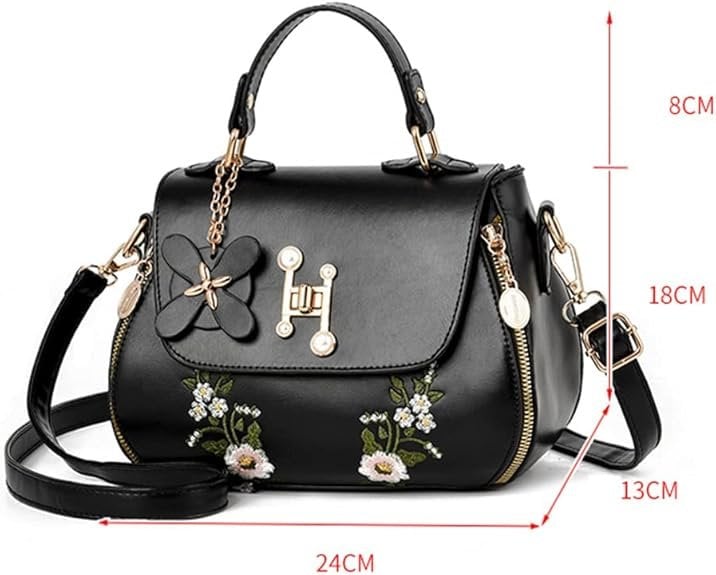 BOLSO DE MANO CON FLORES Y PATRÓN DE PITÓN PARA MUJER P-1/PIC-07 - 1