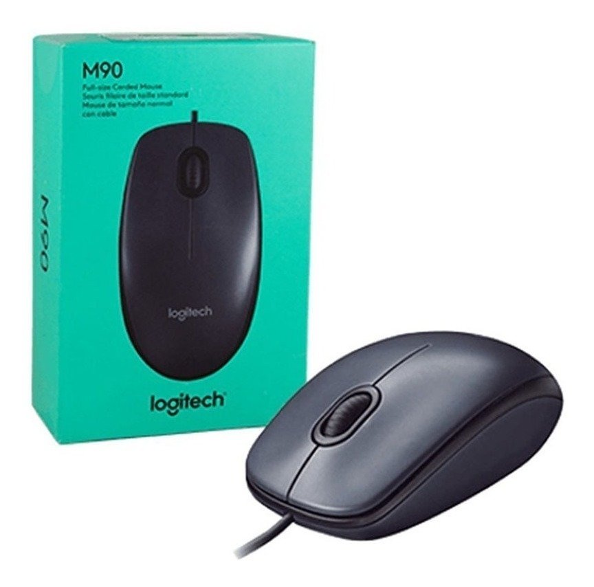 MOUSE LOGITECH M90 1000DPI CABLE USB NEGRO - 1