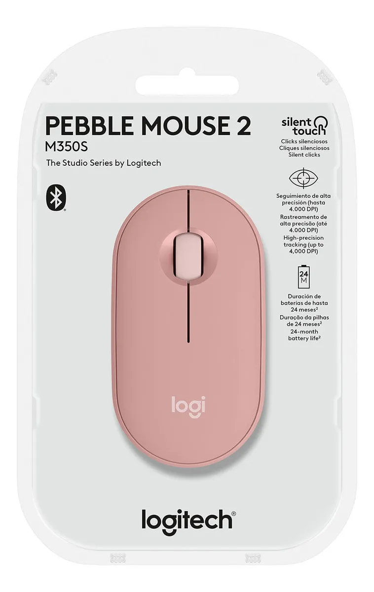 MOUSE LOGITECH PEBBLE 2 M350S BLUETOOTH/WIRELESS ROSE - 4