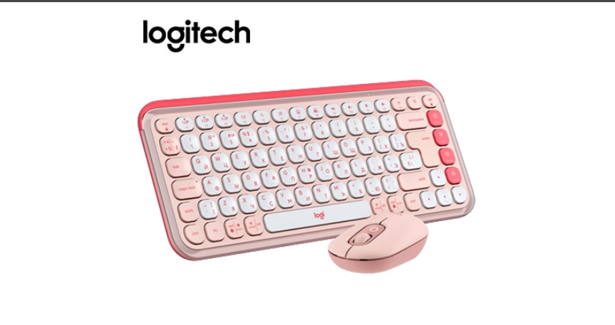 KIT LOGITECH TECLADO+ MOUSE POP ICON BLUETOOTH WIRELESS - 1