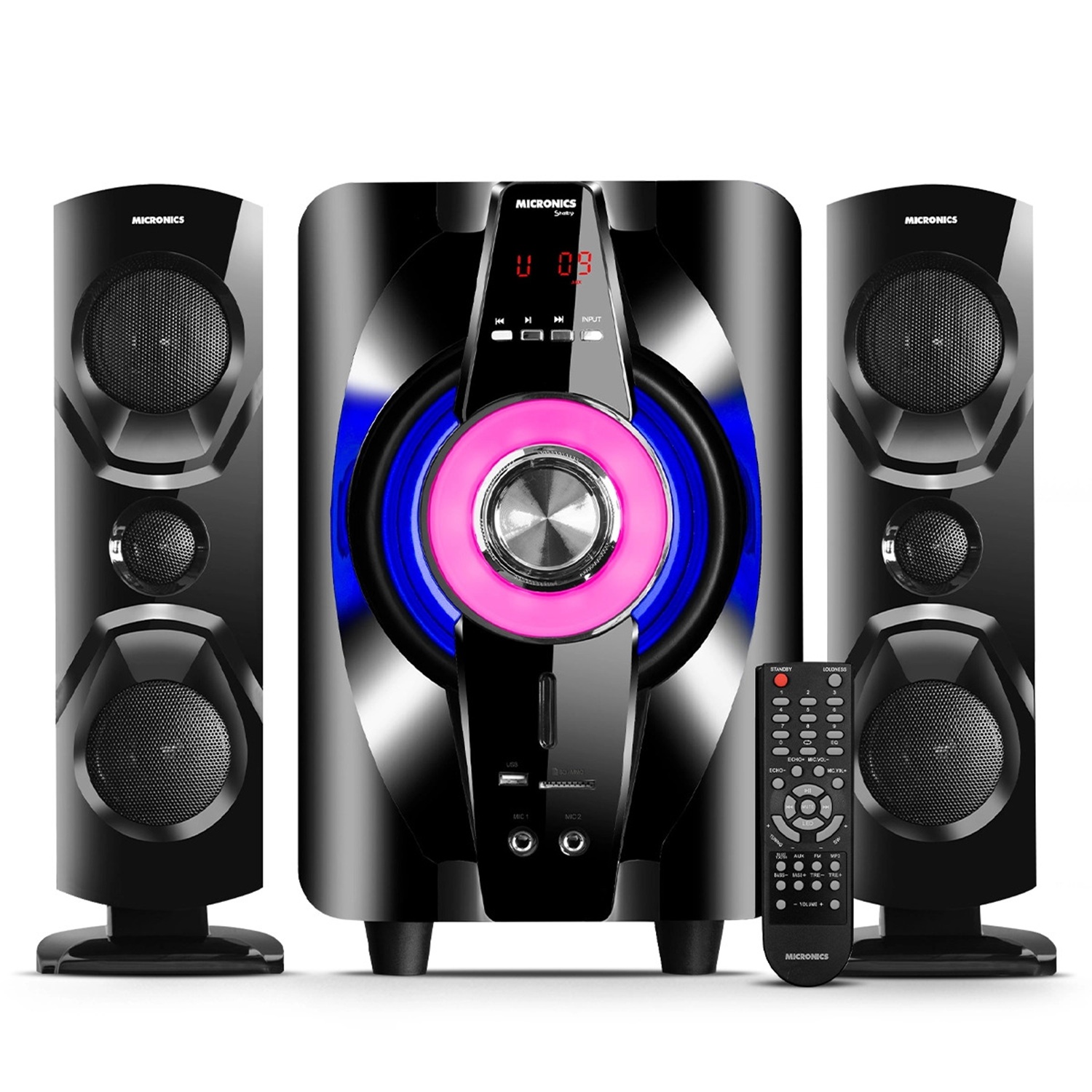 PARLANTE MICRONICS MICS7011BT BLUETOOTH 2.1 SHELBY MIC S7011BT 200 WATTS USB/SD - 3