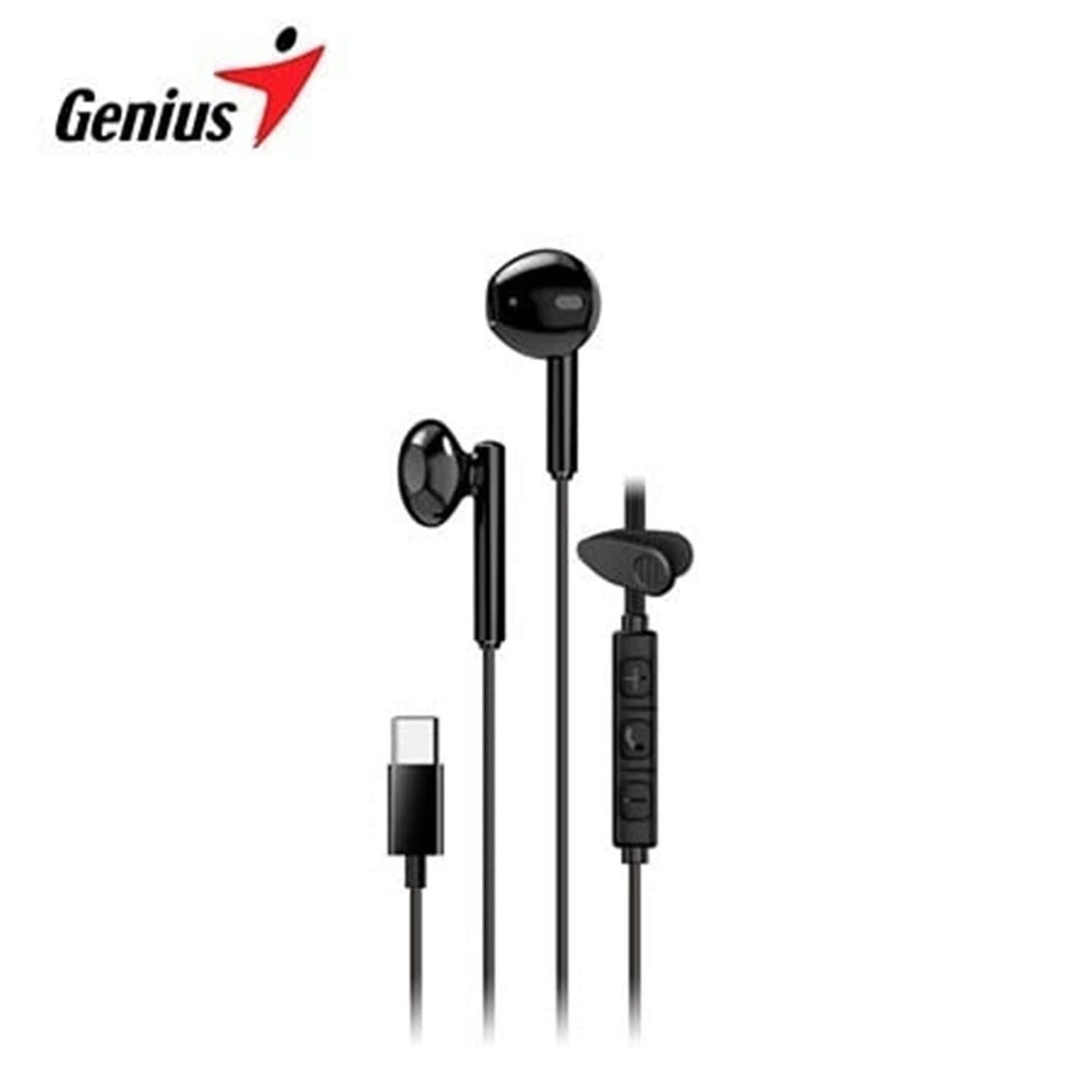 AUDIFONO C/MICROF. GENIUS HS-M366 IN-EAR USB-C 14.2MM CLIP GIRATORIO BLACK - 3
