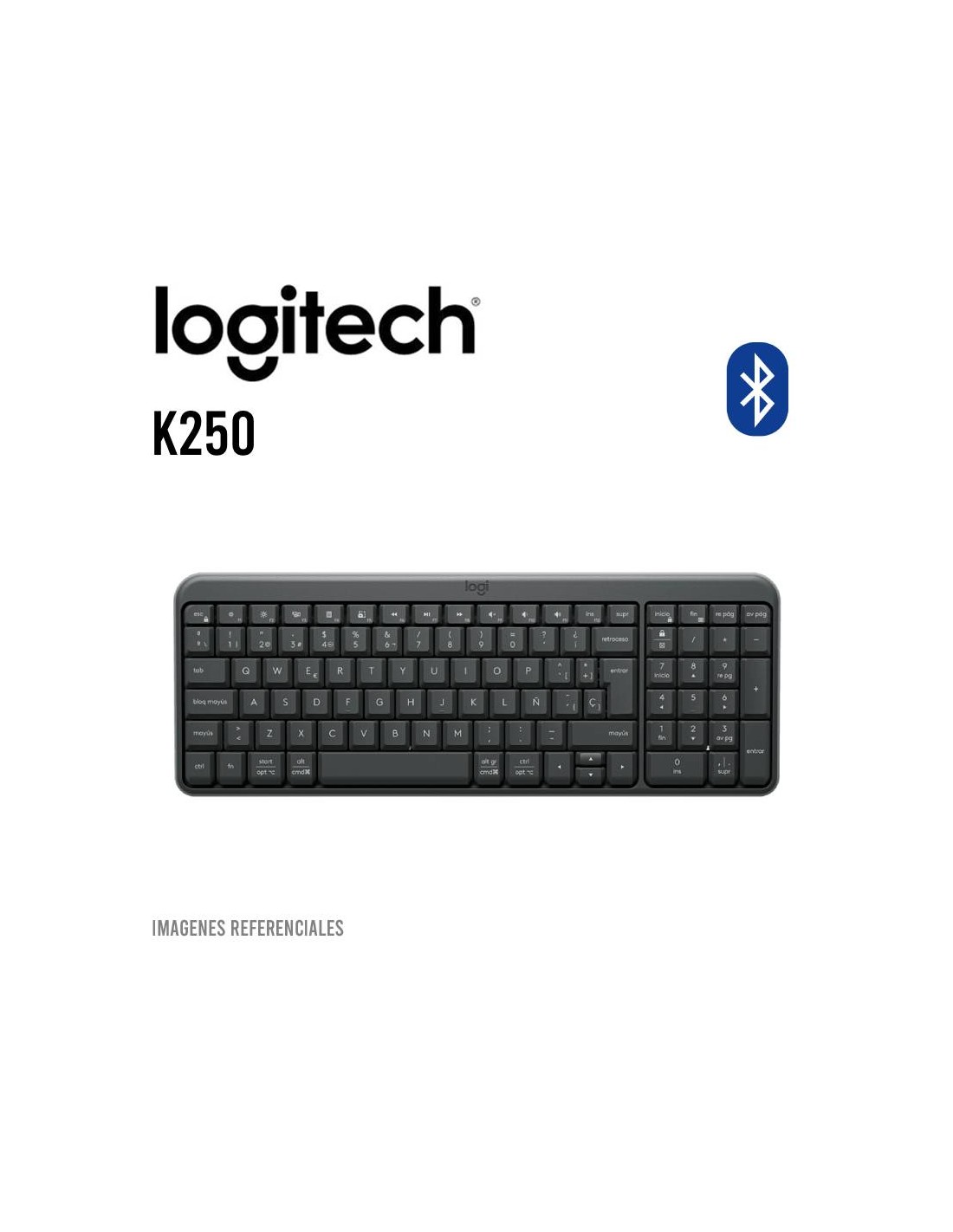 TECLADO LOGITECH K250 BLUETOOTH BLACK SP - 1