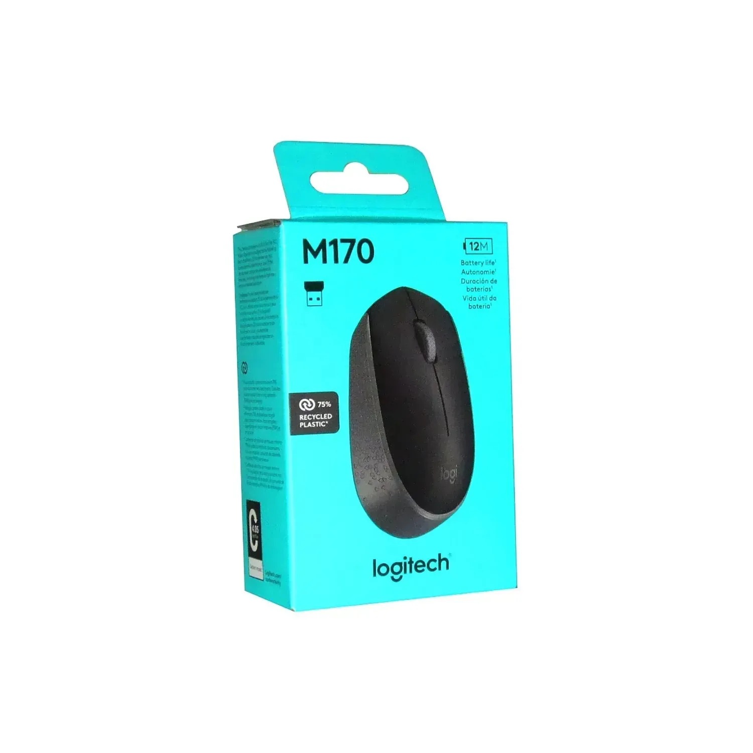 MOUSE LOGITECH INALAMBRICO M170 BLACK - 2