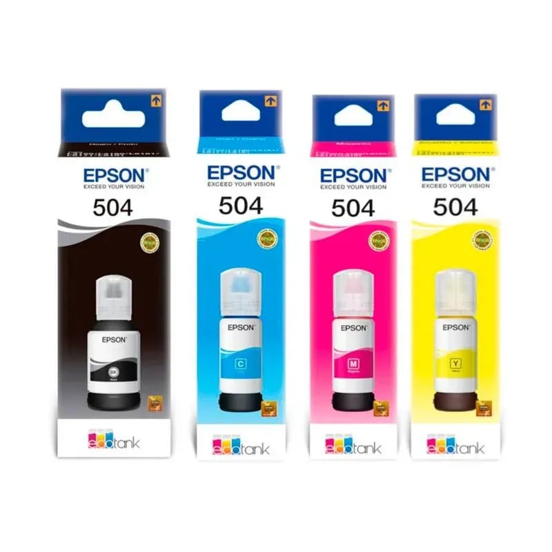 KIT DE 4 TINTAS EPSON 504 COLORES - 1