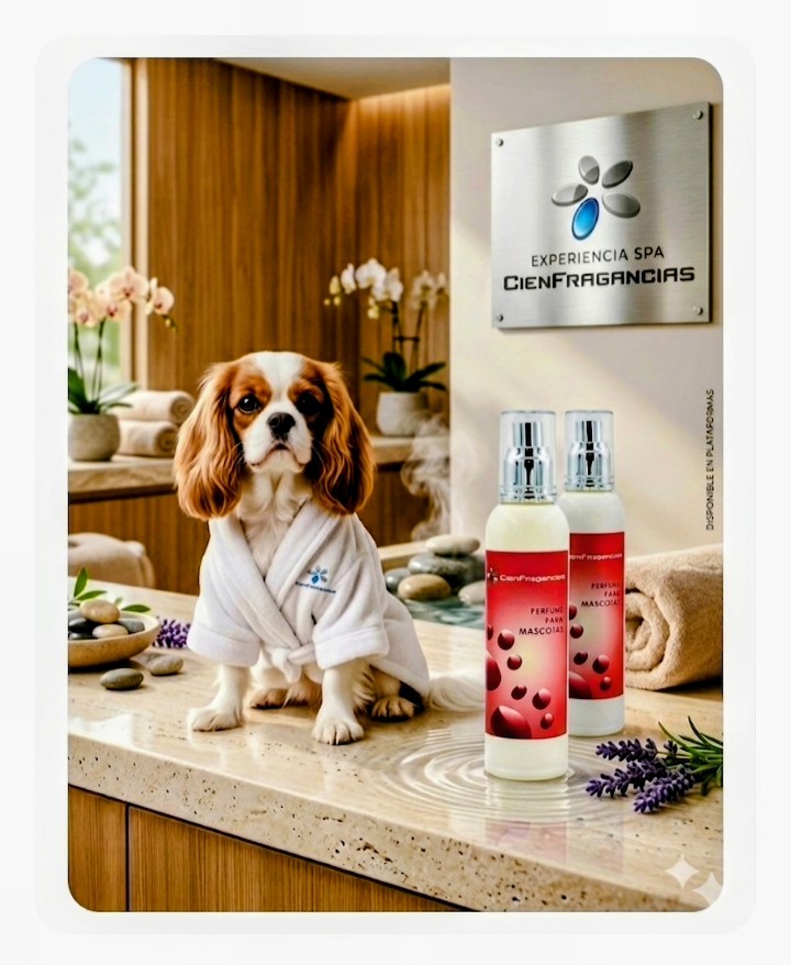 PERFUME VEGANO PARA PERROS Y GATOS HEMBRAS CIENFRAGANCIAS CIEN ESENCIAS 150ML ALTA GAMA - 4