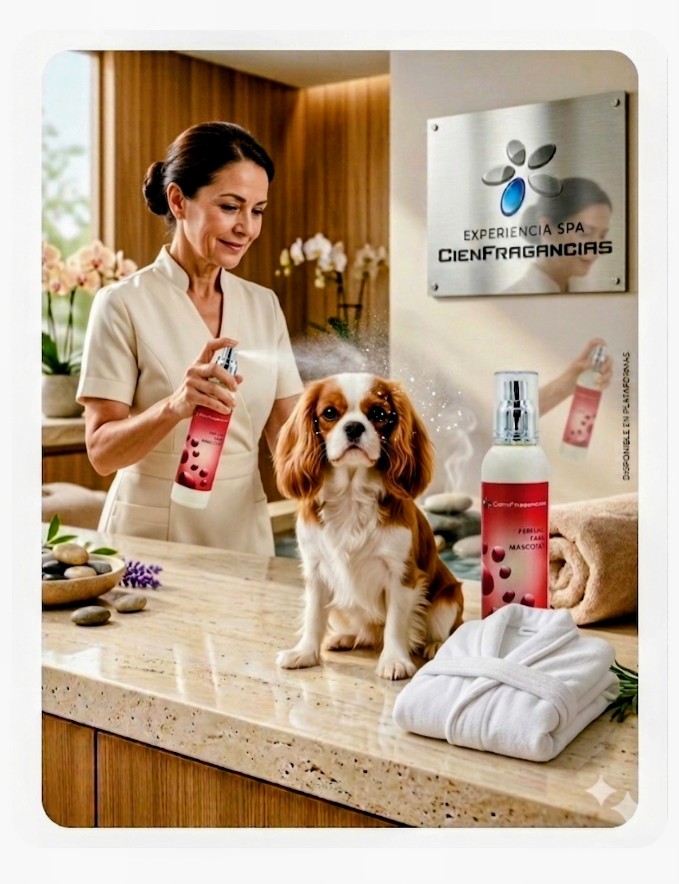 PERFUME VEGANO PARA PERROS Y GATOS HEMBRAS CIENFRAGANCIAS CIEN ESENCIAS 150ML ALTA GAMA - 5