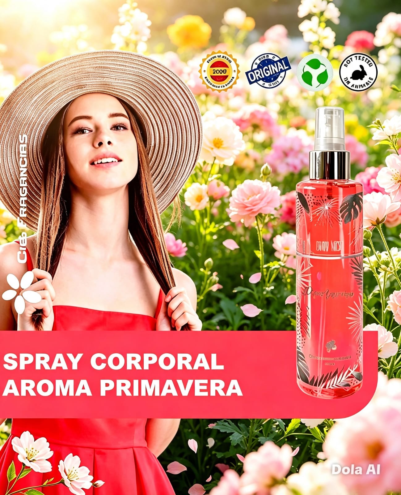 BODYMIST VEGAN CIENFRAGANCIAS ESPAÑA PRIMAVERA 200ML EL MEJOR AROMA PARA TODA EDAD  PREMIUM 24H - 5