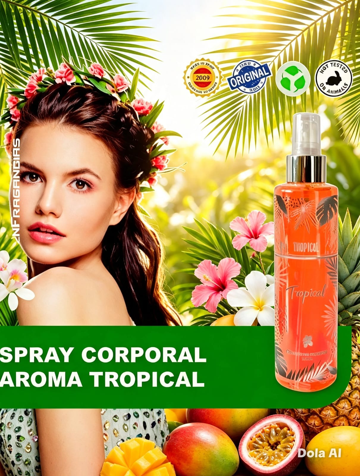 BODY MIST VEGANO CIENFRAGANCIAS ESPAÑA TROPICAL 200ML Él MEJOR AROMA PARA TODA EDAD PREMIUM 24H - 5