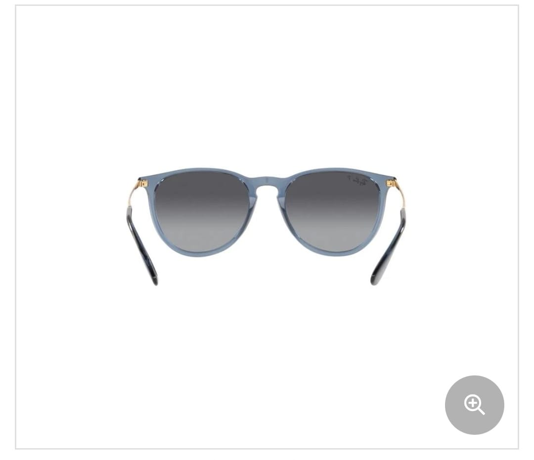 LENTES DE SOL UNISEX UV400 ITALIANOS DE LUJO AZUL TRANSPARENTE CON PATILLAS DORADAS METÁLICAS - 5