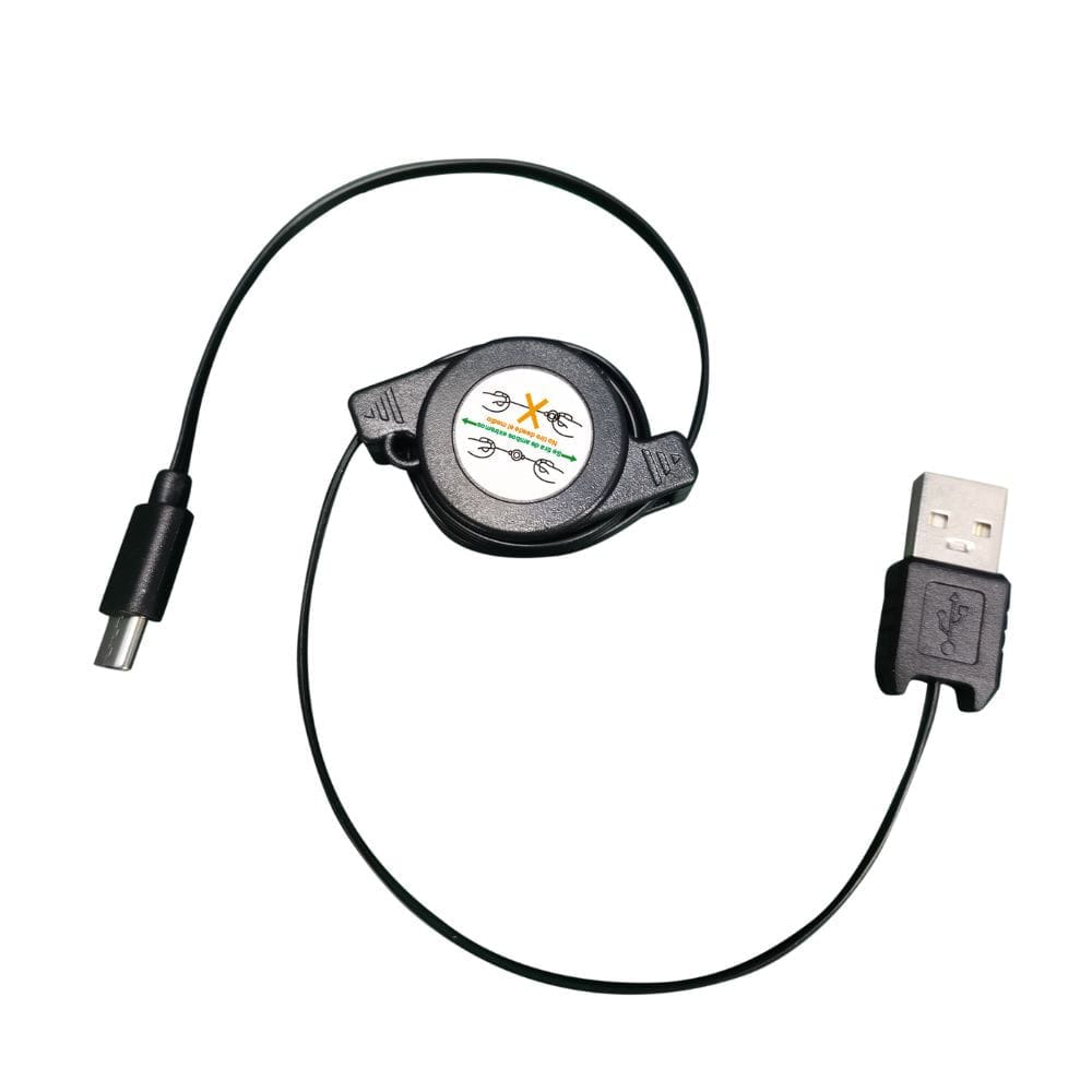 CABLE RETRÁCTIL CARGA RAPIDA MULTIUSOS ORANGE PACK X2 80CM NEGRO COMPATIBLE SMARTPHONE TABLET LAPTOP - 4