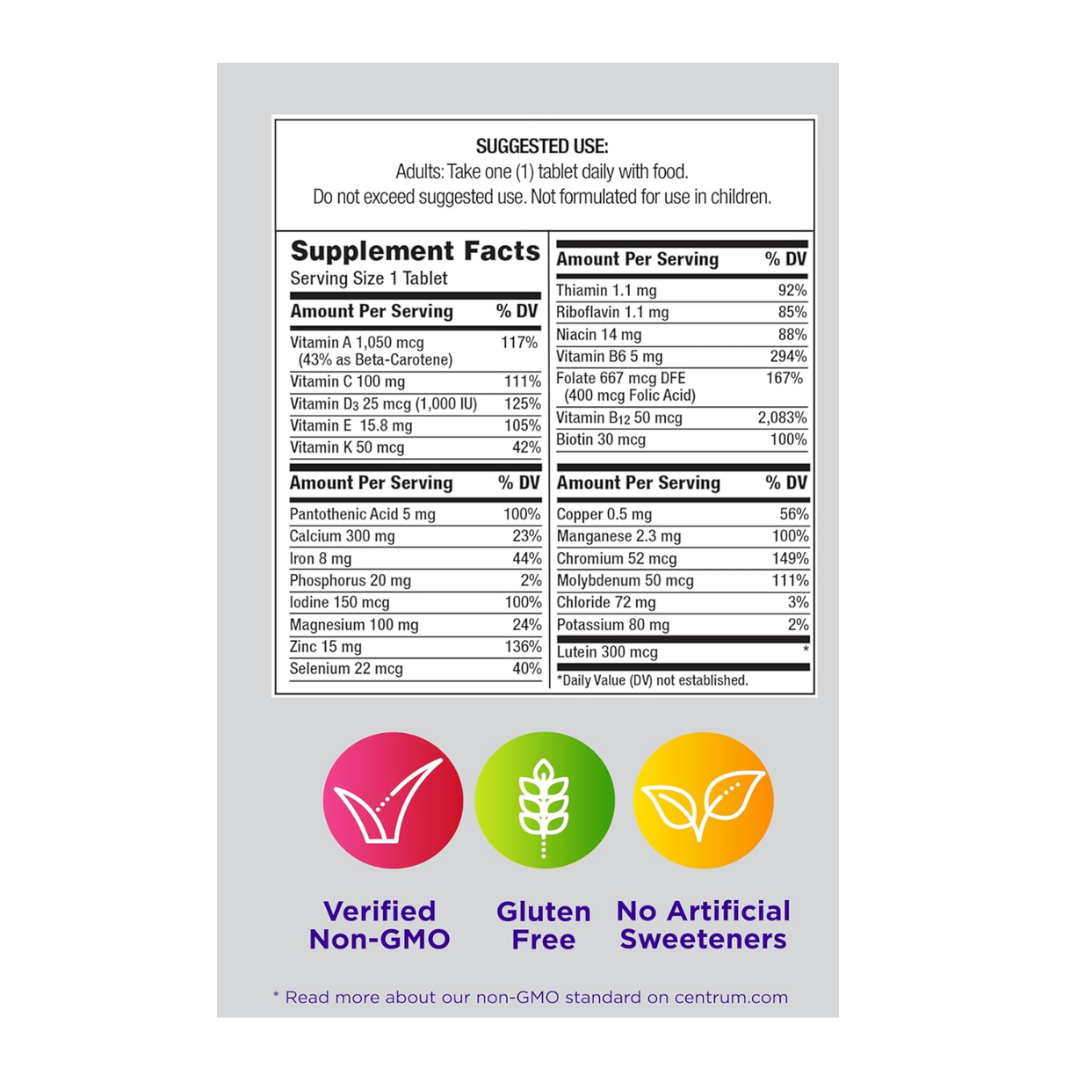 MULTIVITAMÍNICO CENTRUM MUJER 100 TABLETAS - 2