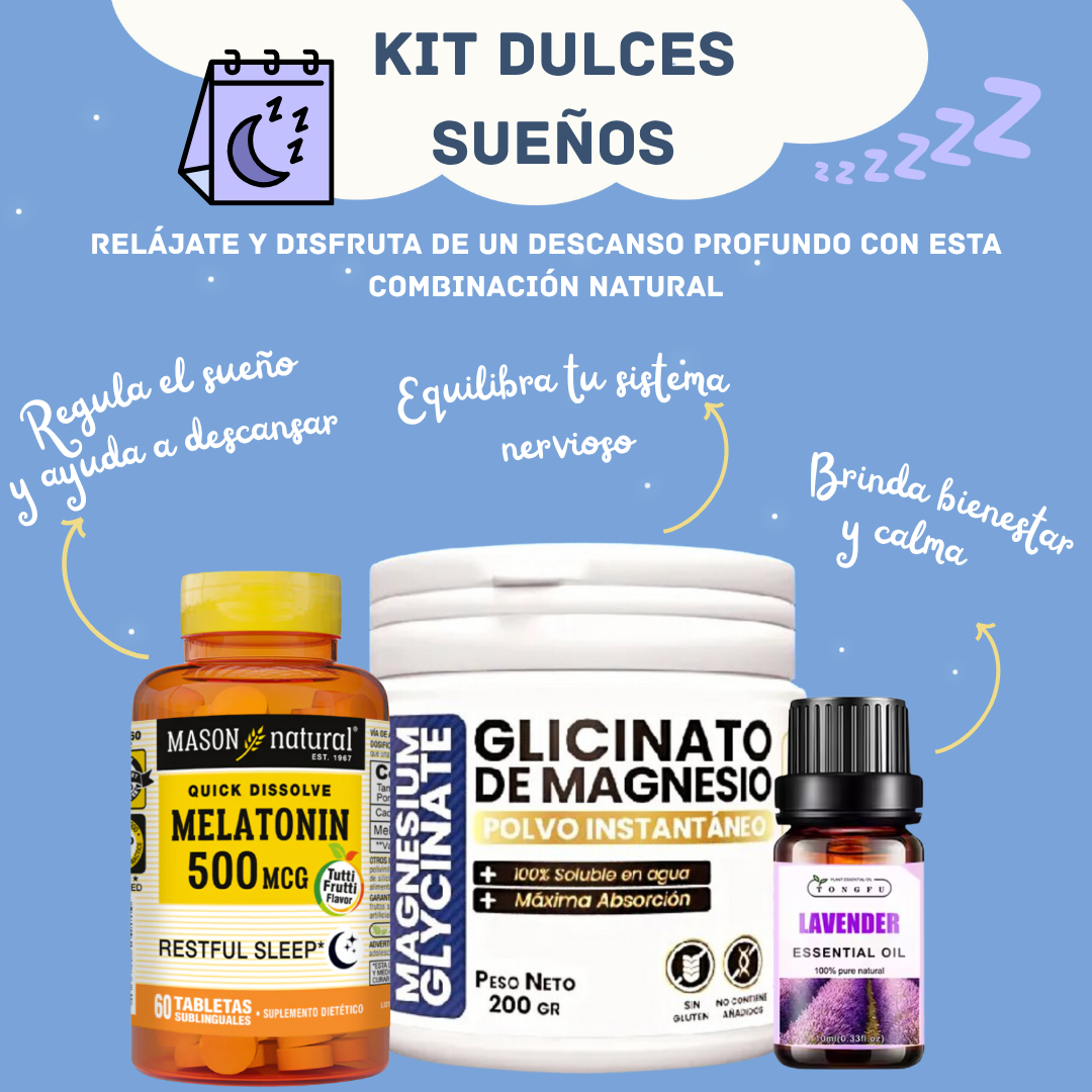 MELATONINA MASON NATURAL -KIT DULCE SUEÑO PARA DORMIR Y EVITAR INSOMNIO - 1