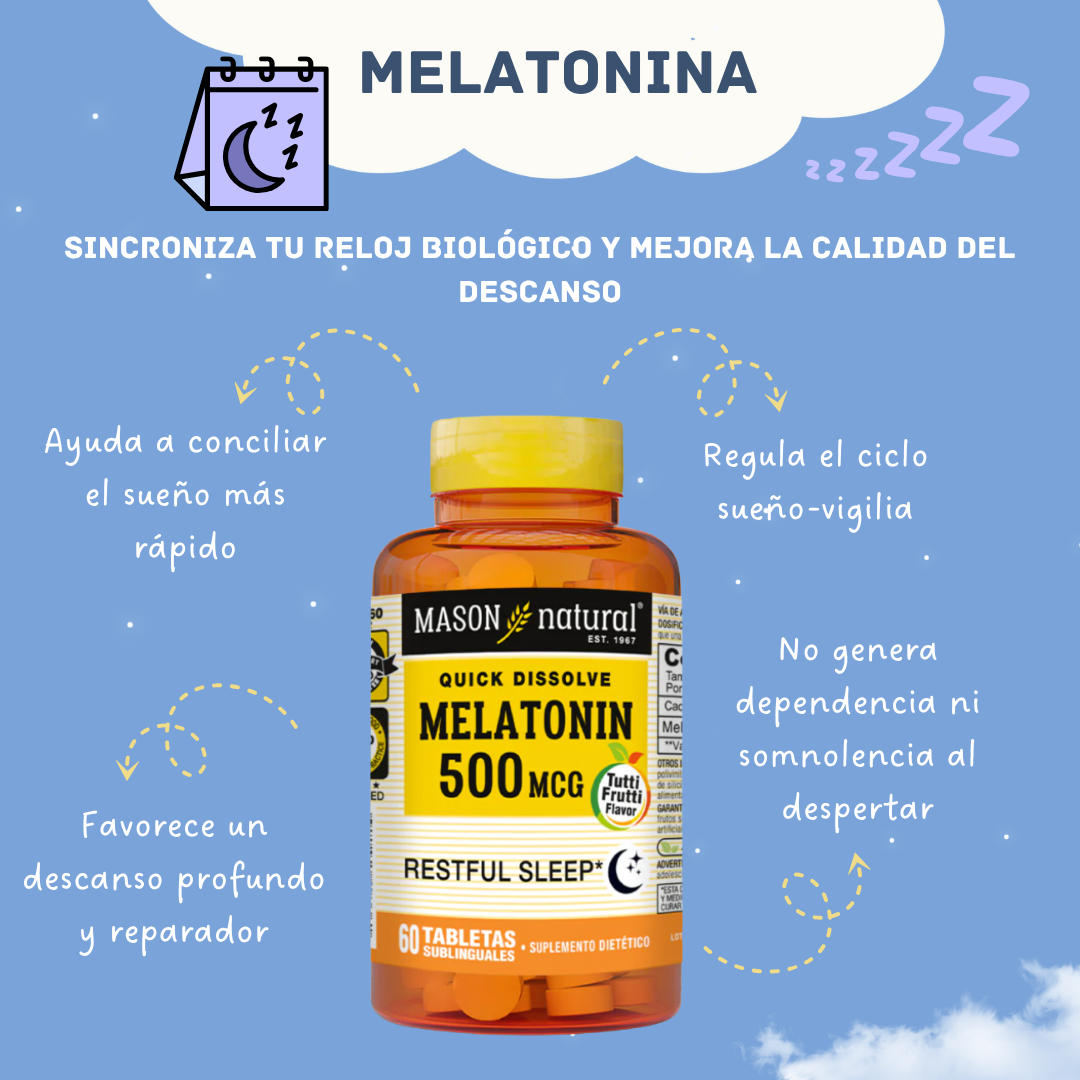 MELATONINA MASON NATURAL -KIT DULCE SUEÑO PARA DORMIR Y EVITAR INSOMNIO - 2