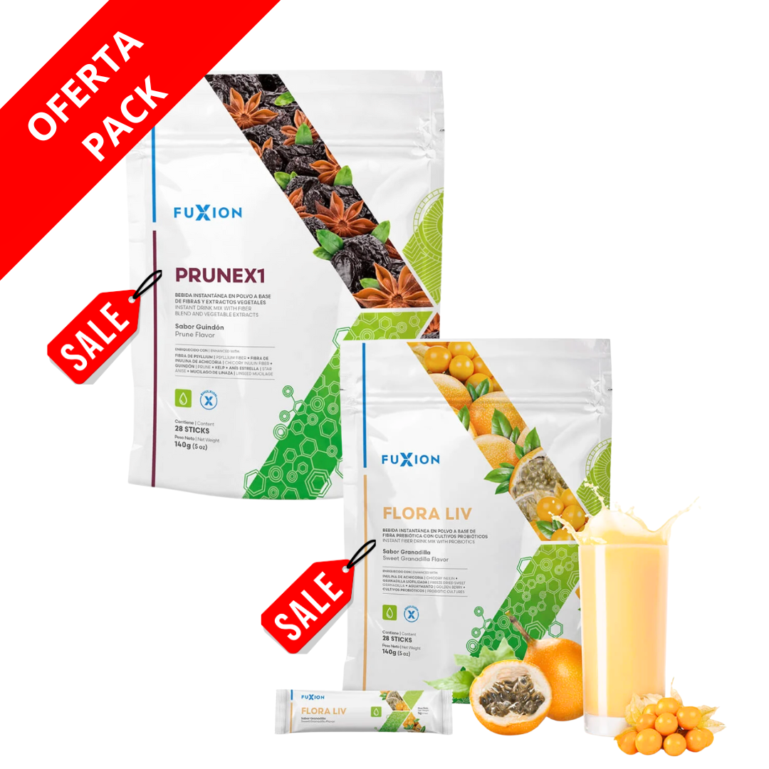 SUPLEMENTO FUXION FLORA LIV Y PRUNEX PACK 2 BOLSAS - 1