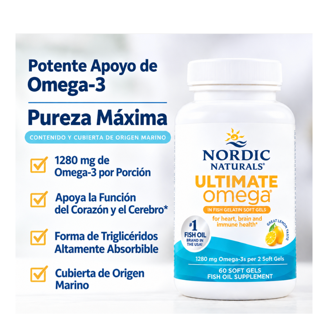 OMEGA 3 PREMIUM 1280 MG NORDIC NATURALS 60 SOFTGELS - 2