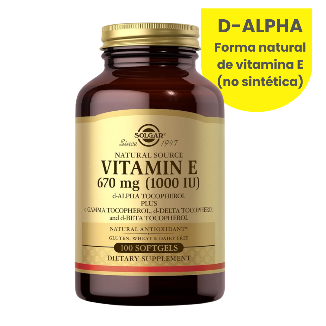 VITAMINA E 1000 IU SOLGAR 100 SOFTGELS - 1