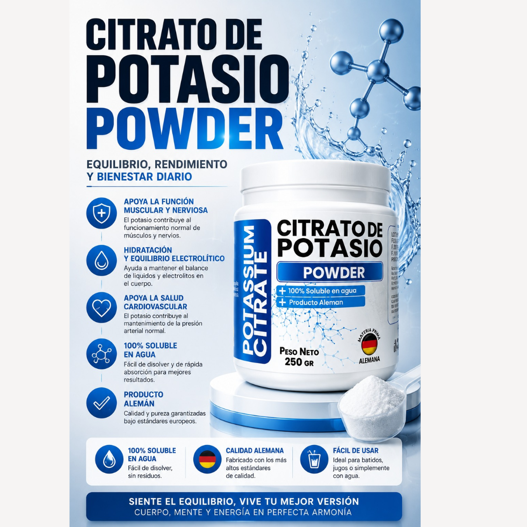 CITRATO DE POTASIO ALEMAN PURO 250 GR - 3