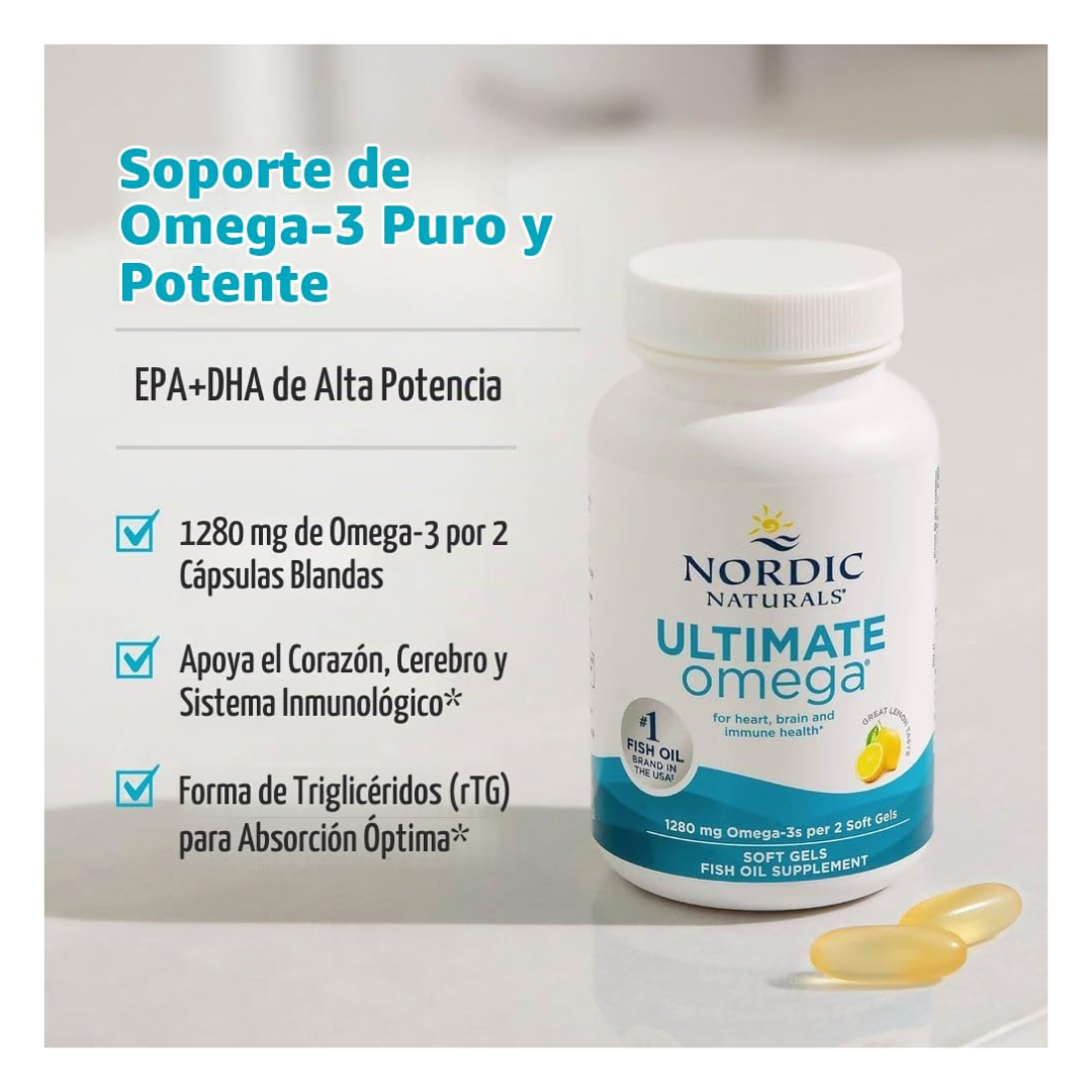 OMEGA 3 NORDIC NATURALS  90 CÁPSULAS 1280 MG - 3