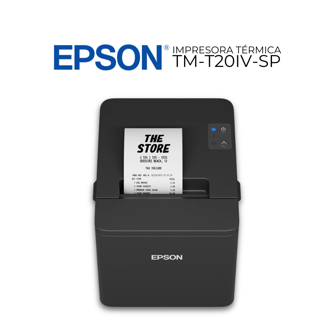 EPSON IMPRESORA TICKETERA TM-T20IV-SP, USB+ETHERNET+SERIAL (RS-232C) - 1