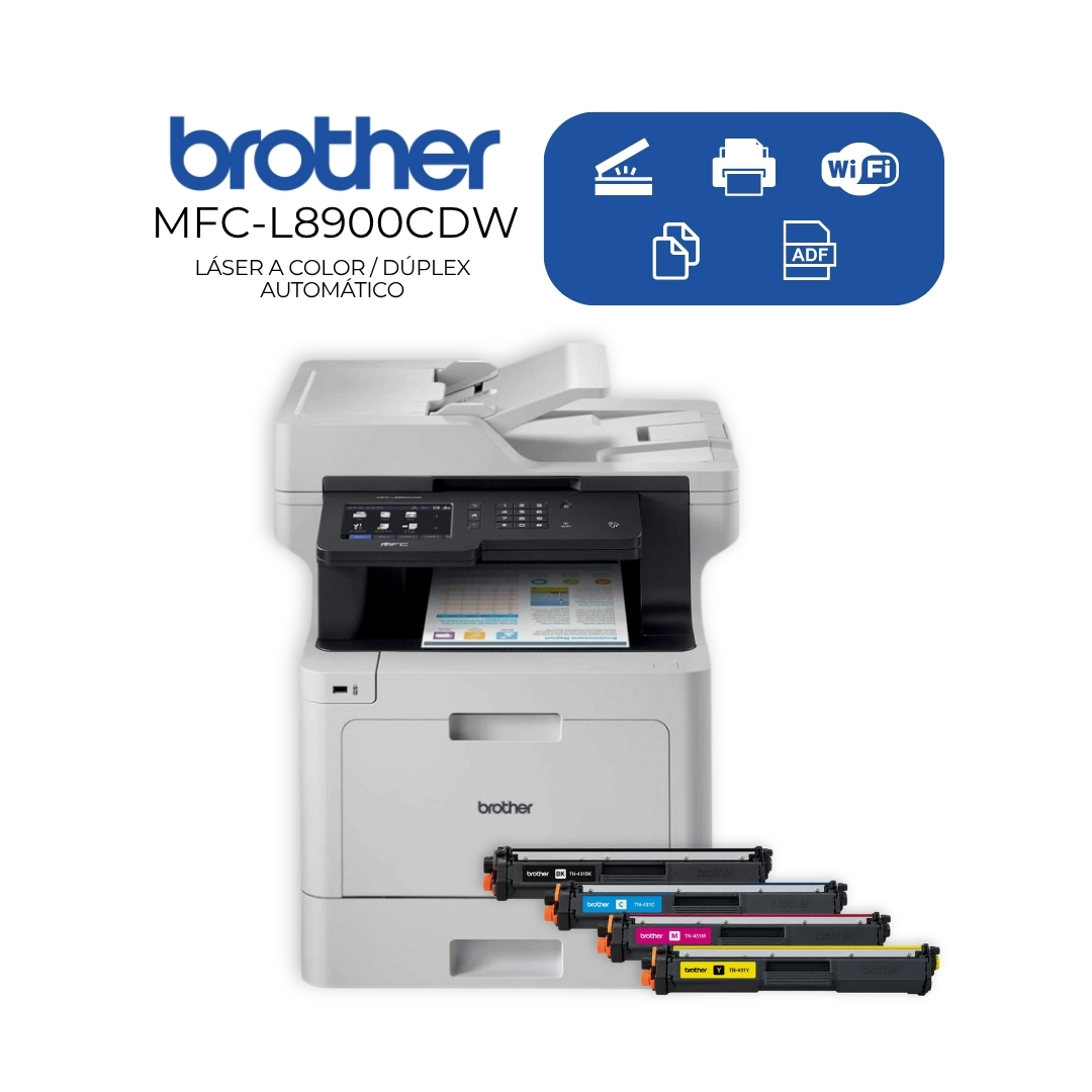 IMPRESORA LÁSER BROTHER COLOR MFC L8900C DW - 1