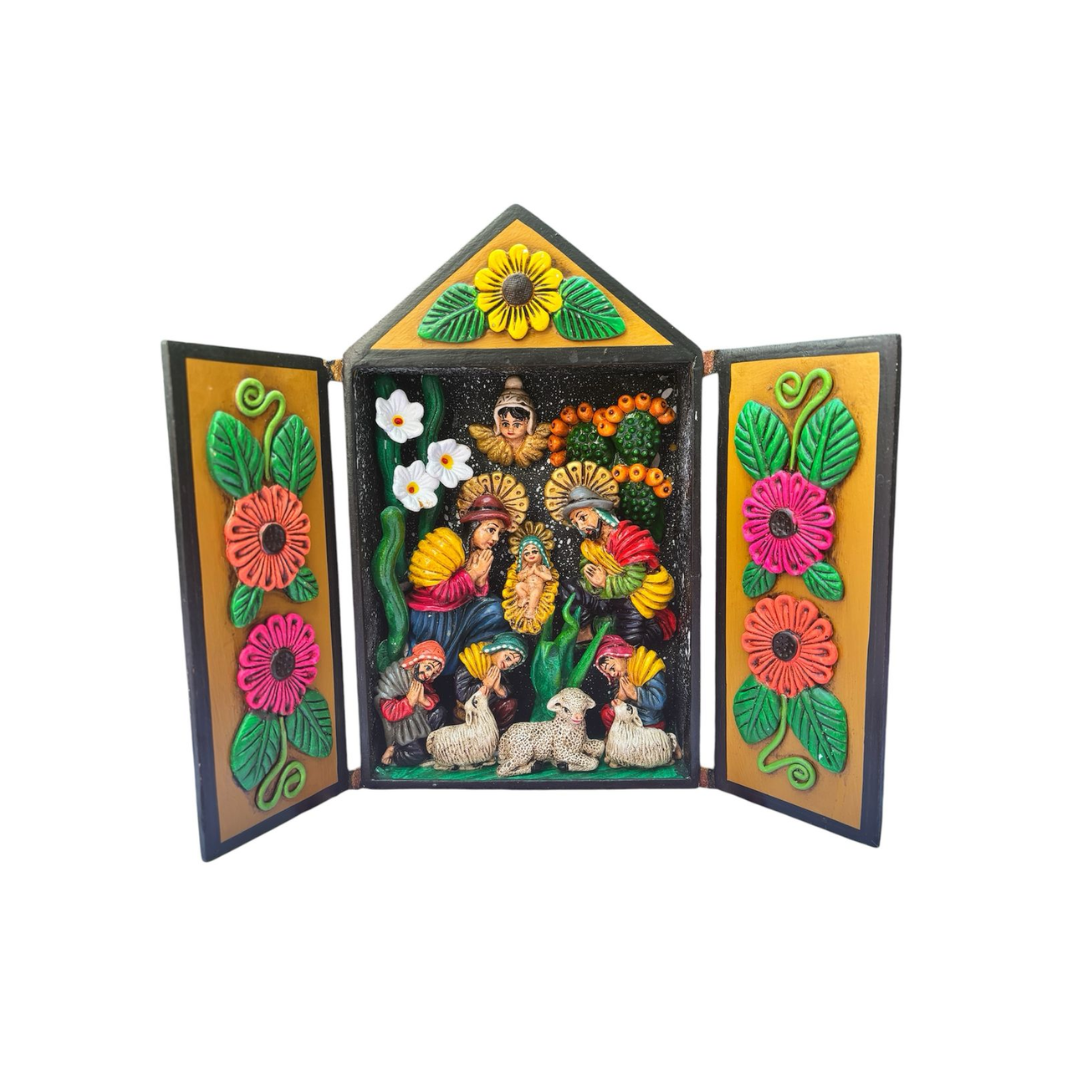 RETABLO AYACUCHANO CON RELIEVE 24 CM - 1
