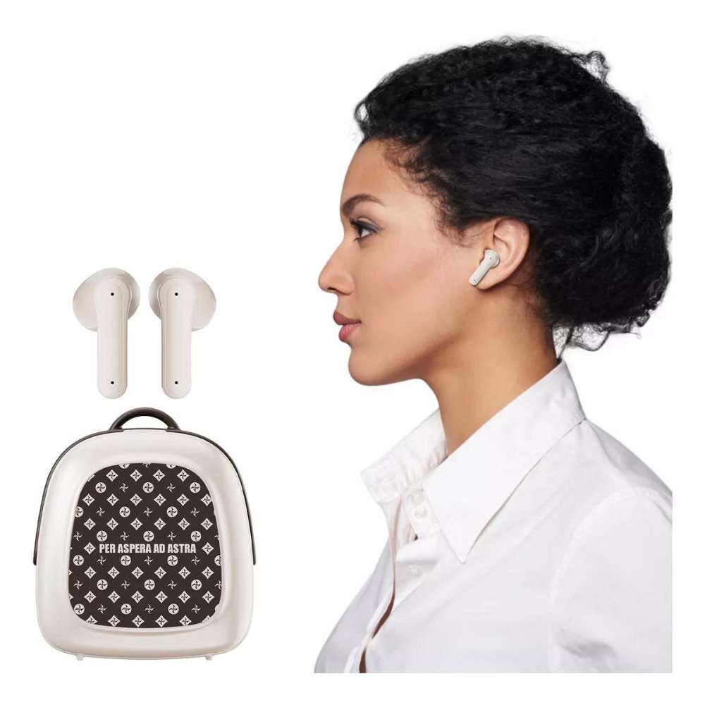 AUDÍFONOS IN-EAR BLUETOOTH FORMA MALETA COLOR BLANCO - 2