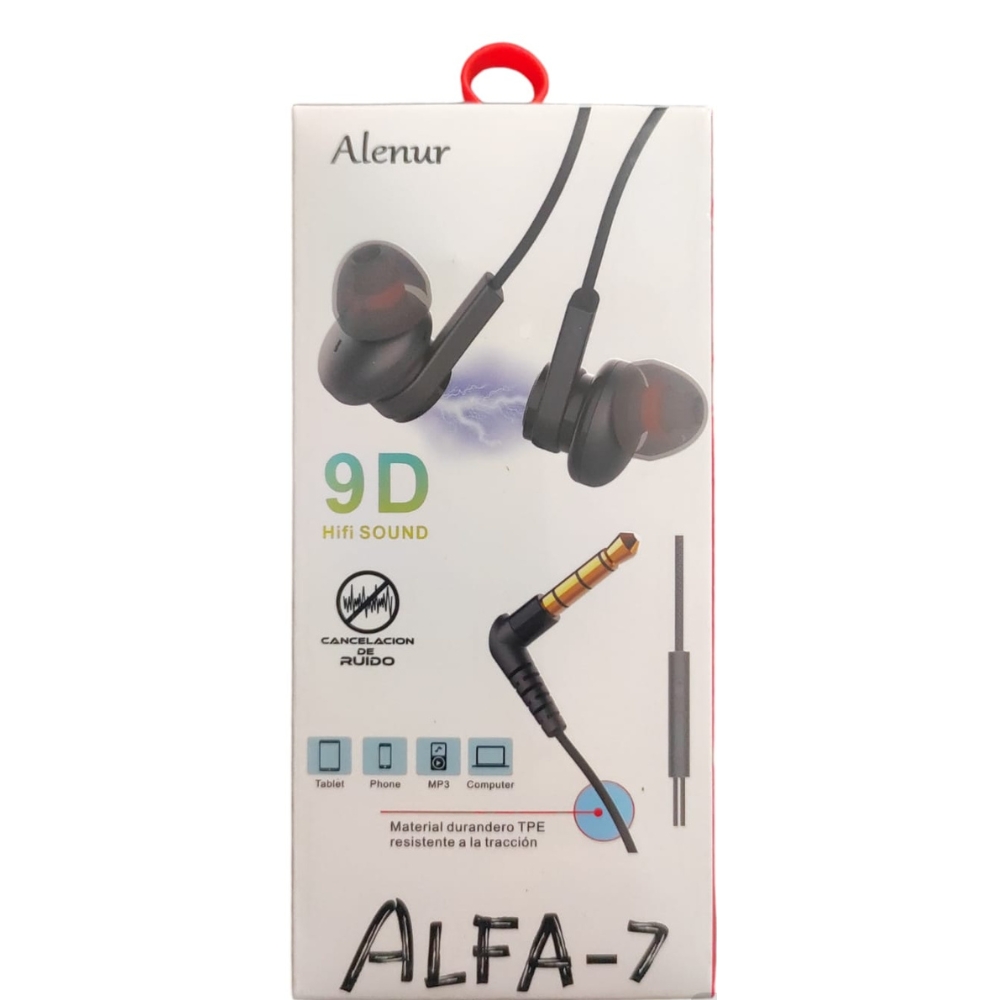 AUDIFONOS ALFA 7 CANCELACION DE RUIDO ALENUR 9D COLOR BLANCO - 3