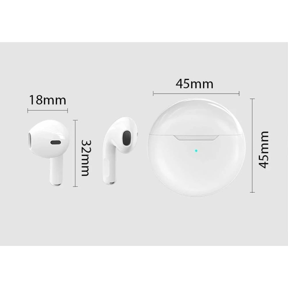 AUDÍFONOS IN-EAR BLUETOOTH PRO 6 COLOR BLANCO - 4