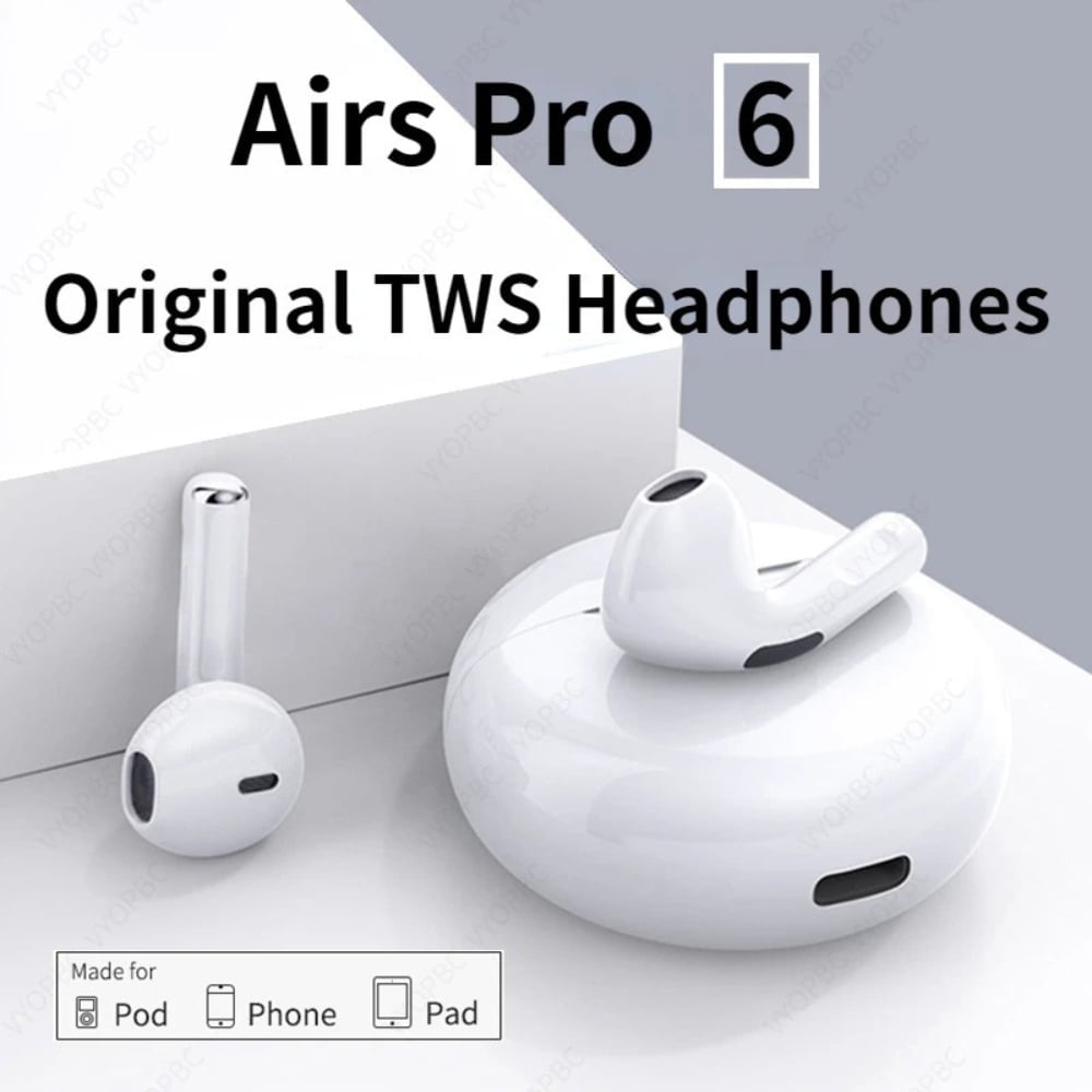 AUDÍFONOS IN-EAR BLUETOOTH PRO 6 COLOR BLANCO - 5