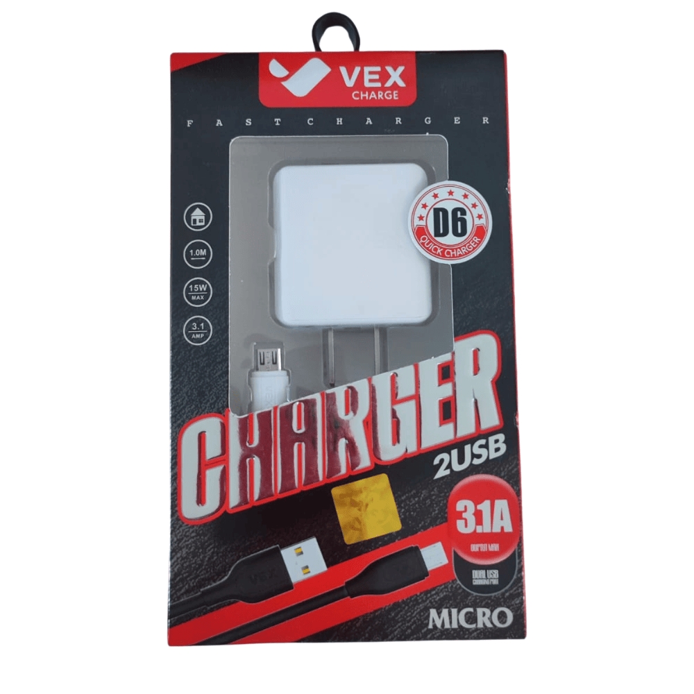 Cargador De Pared Con Cable Micro Usb Carga Rápida 1 A