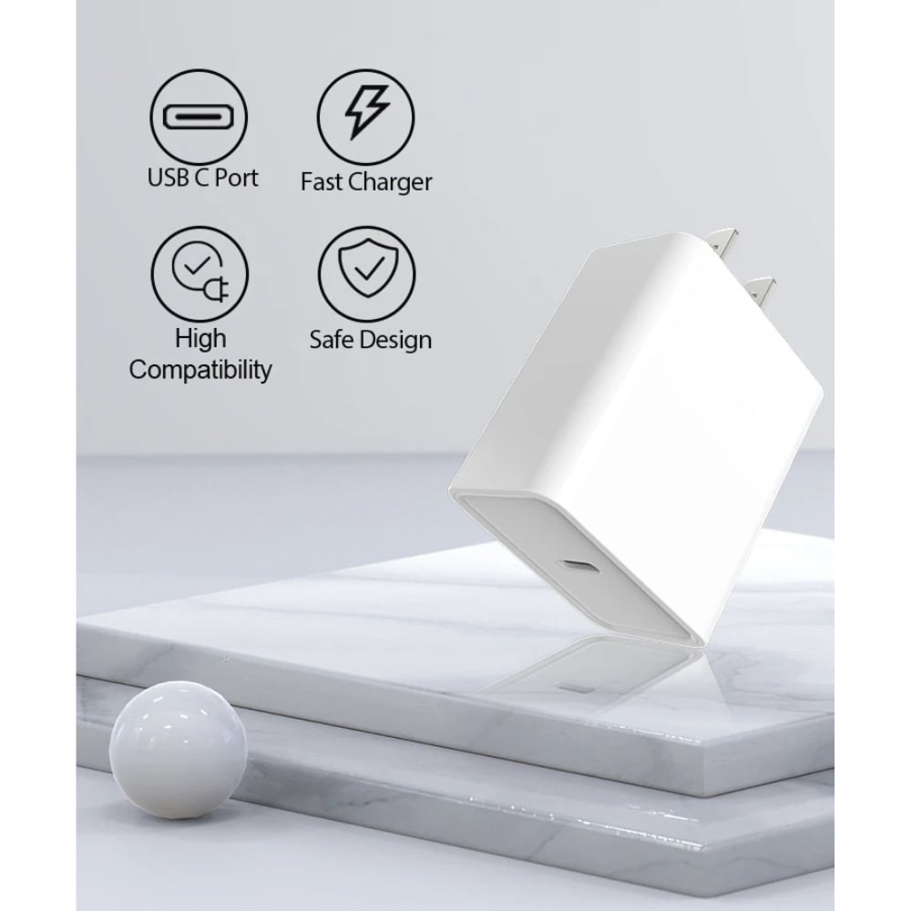 CARGADOR 20W PARA IPHONE 15 Y 16 INCLUYE CABLE TRENZADO - 2