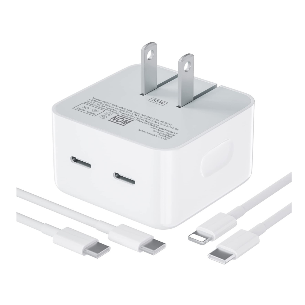 CARGADOR DUAL 35W PARA APPLE INCLUYE CABLE - 1