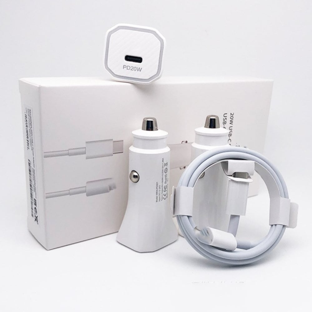 CARGADOR IPHONE PARA EL AUTO INCLUYE CABLE - 1