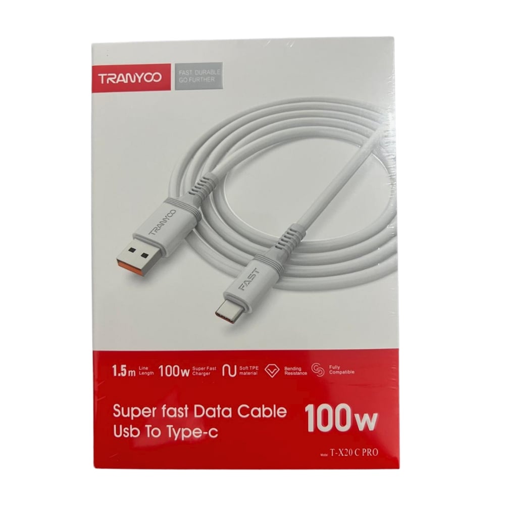 CABLE TRANYOO TIPO USB-C 100W 1.5M - 1