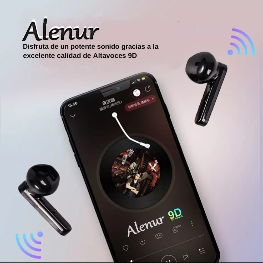 AUDÍFONOS IN-EAR R7 PLUS ALENUR BLUETOOTH NEGRO - 3
