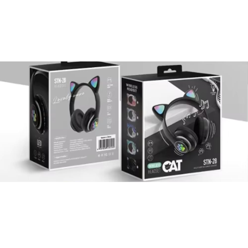 AUDÍFONOS OVER-EAR OREJA GATO STN-28 BLUETOOTH - 2