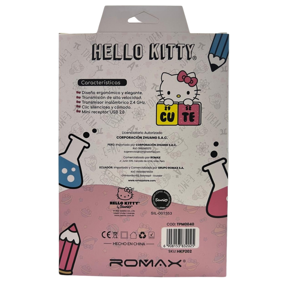 MOUSE ROMAX HELLO KITTY INALAMBRICO RECARGABLE - 2