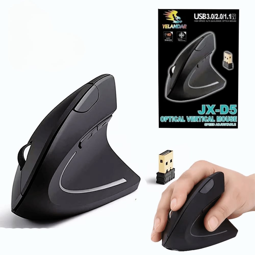 MOUSE INALAMBRICO VERTICAL RECARGABLE - 1