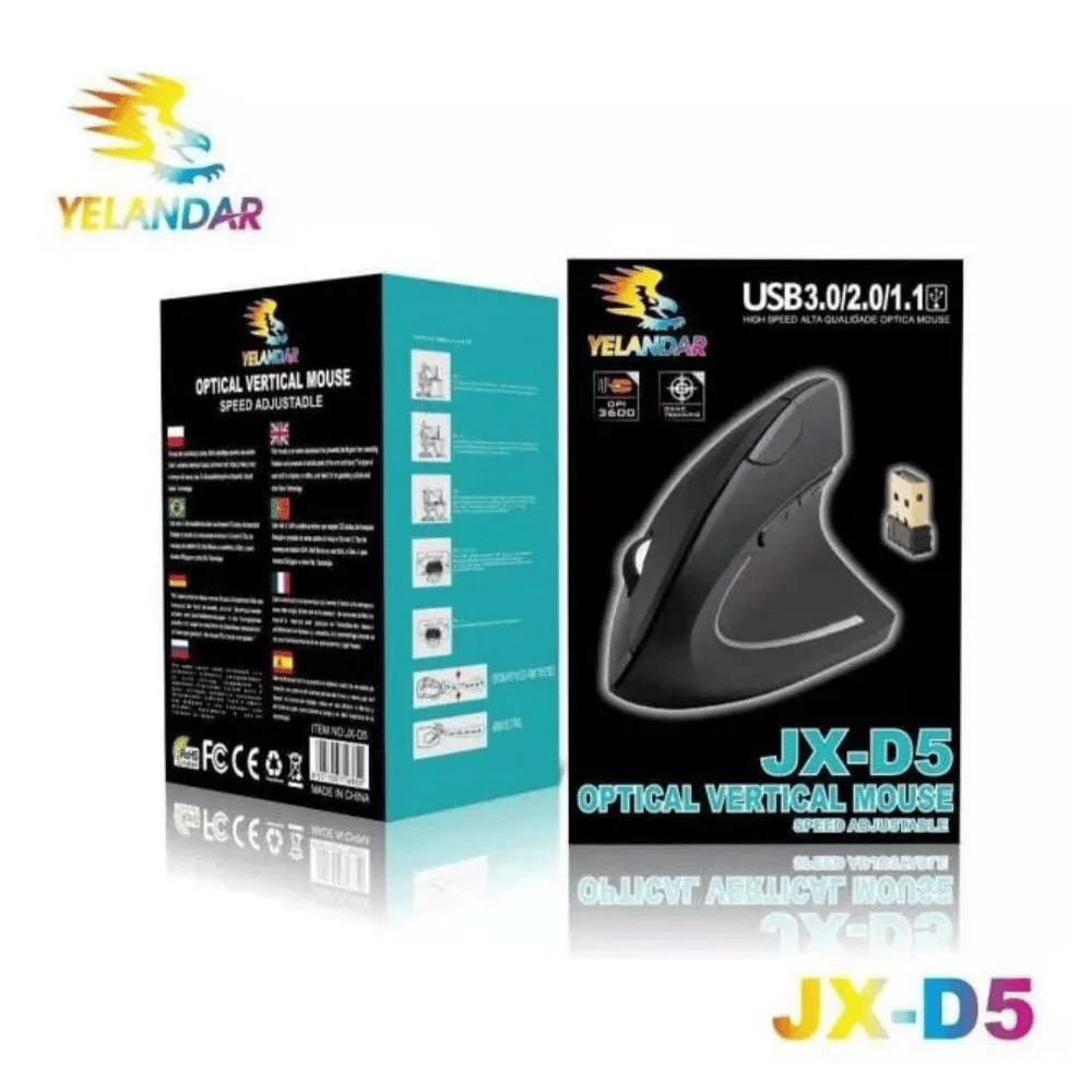 MOUSE INALAMBRICO VERTICAL RECARGABLE - 4