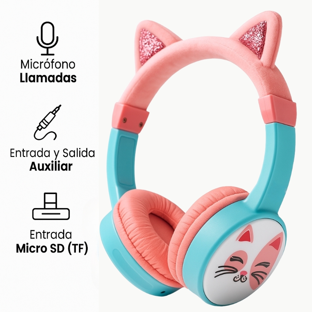 AUDIFONOS URBAN KIDS ROSADO - 3