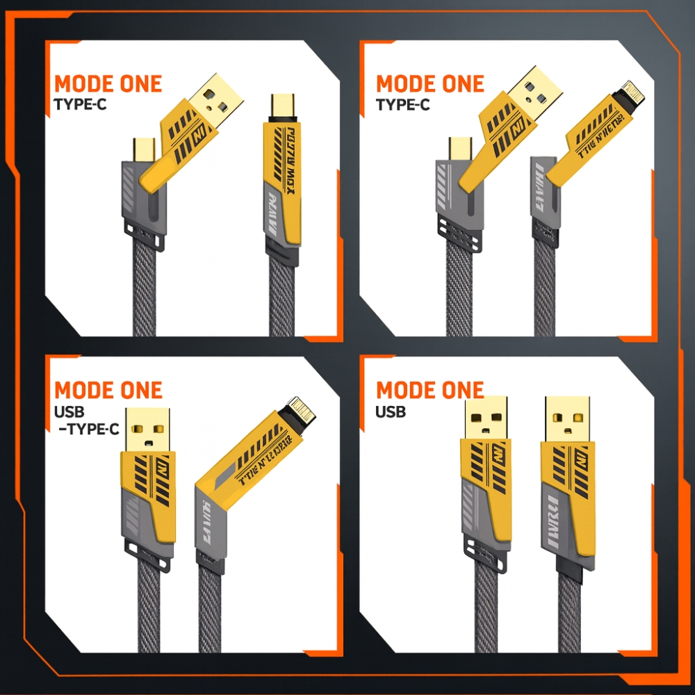 CABLE USB-C 4 EN 1 CARGA RÁPIDA - 3