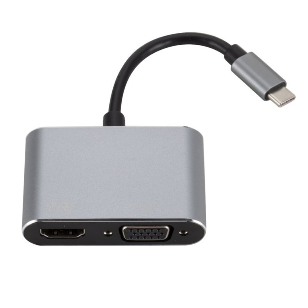 ADAPTADOR MULTIFUNCIÓN USB-C A HDMI 4K + VGA 2 PUERTOS - 1