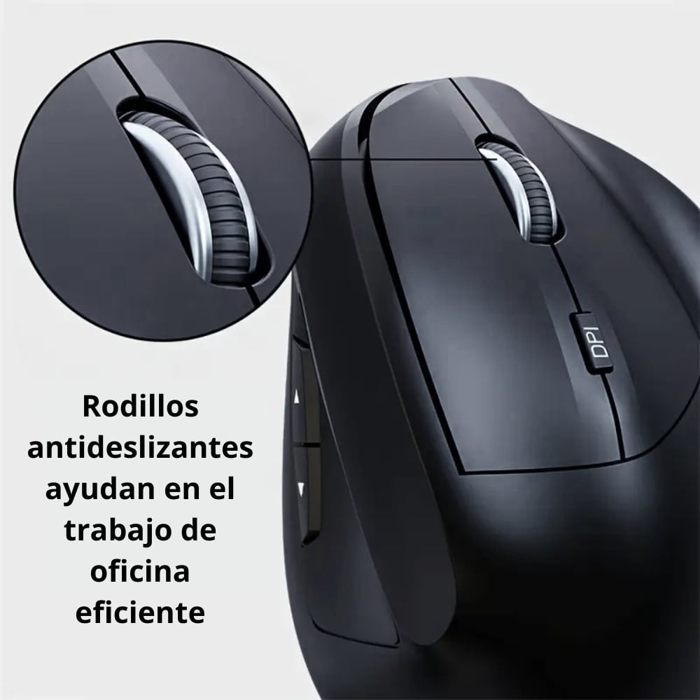 MOUSE ERGONÓMICO VERTICAL NEGRO - YELANDAR D7 - 5