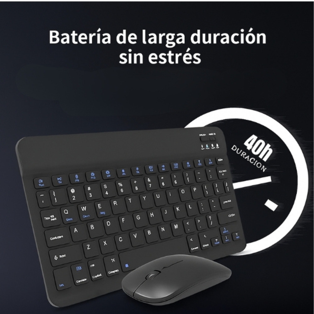 KIT INALÁMBRICO TECLADO Y MOUSE BLUETOOTH-NEGRO - 4
